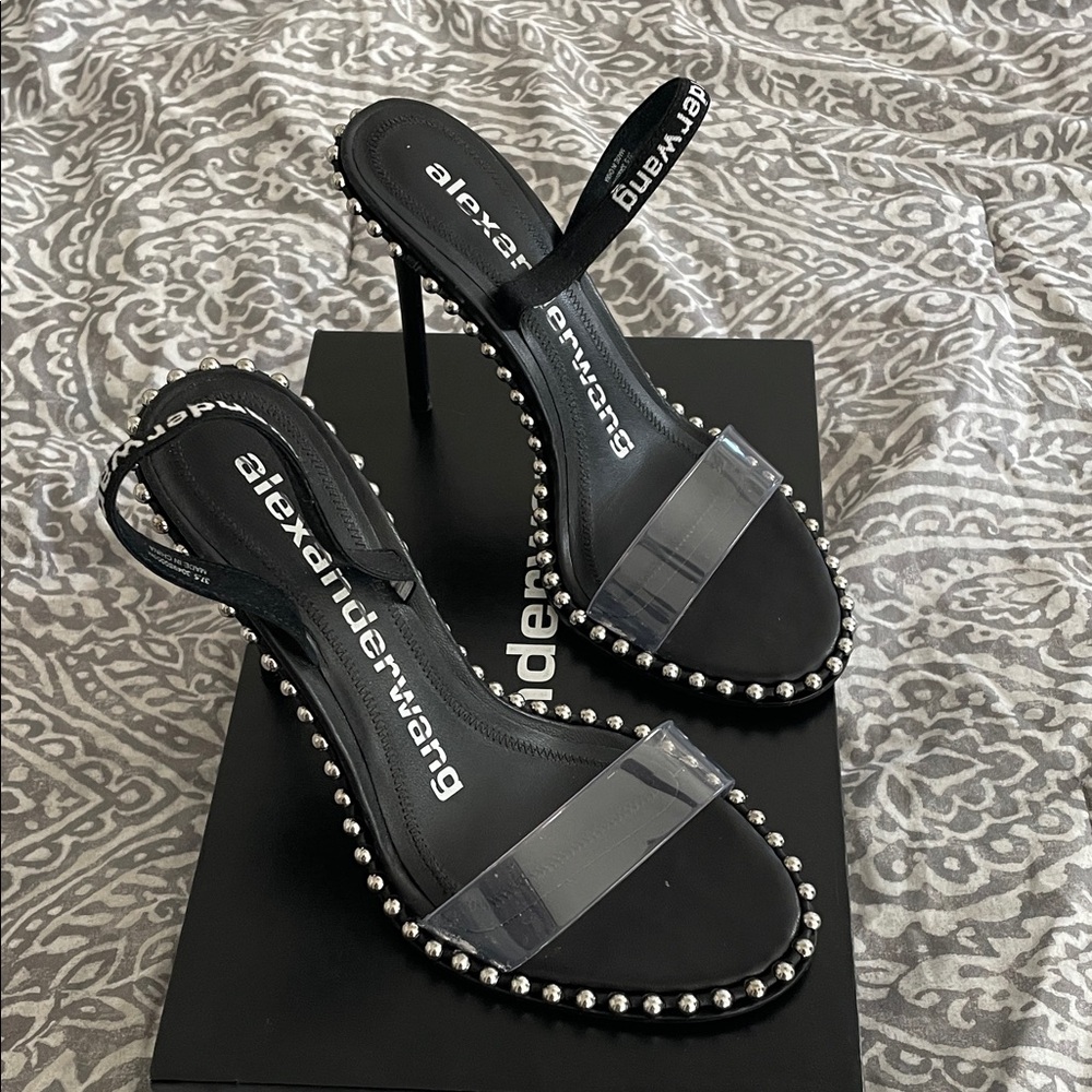 Alexander Wang Black and Silver Heels